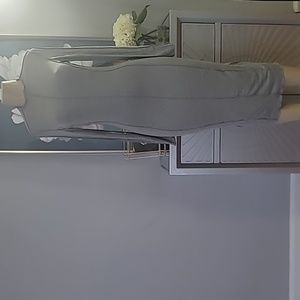 New size 8  heather gray long sleeve dress